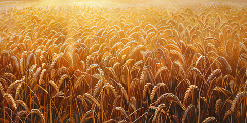 Poster - a field of golden wheat, generative AI