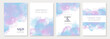 © Syatterfix - multipurpose card with blue pink abstract background