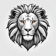 Wall Mural -  A stylized graphic of a lion’s head