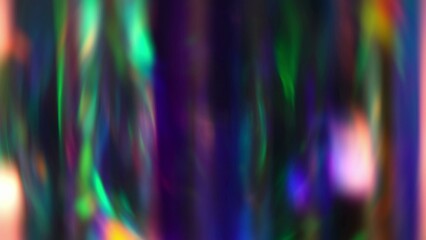 Wall Mural - Fairy Christmas Lights Bokeh. Sparkling highlights and rainbow colors. Abstract festive party background