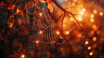 A spider web with a spider on it
