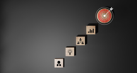Wall Mural - action plan, goal and target, success and business target concept.