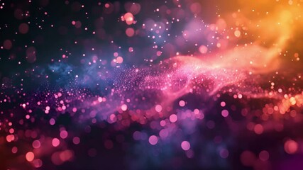 Poster - An abstract cosmic background image with a swirling, glowing wave of light. The image features red and blue lights against a dark backdrop.