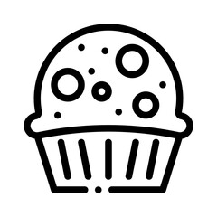 Wall Mural - muffin line icon