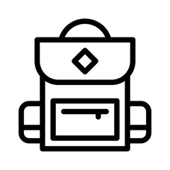 Wall Mural - backpack line icon