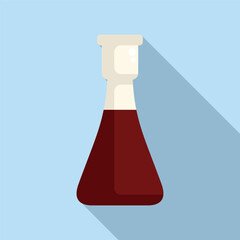 Sticker - Chemical flask containing a red liquid, suggesting an ongoing scientific experiment