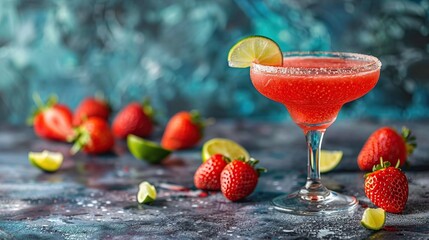 Sticker - Strawberry Margarita Cocktail