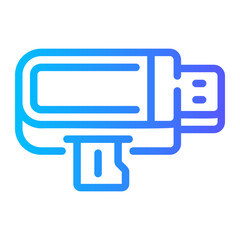 Wall Mural - card reader Line Gradient Icon