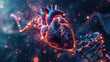 © goku4501 - Digital human heart health and pulse management in the virtual world of data and technology. Concept AI futuristic healthcare technology, data network, artificial intelligence innovation concept