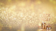 © niphon - The Black Friday text and gift box for offer or advertising concept 3d rendering.