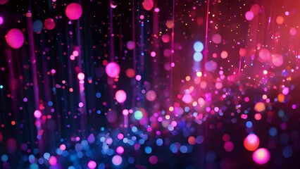 Poster - A digital image showcasing colorful lights and bokeh in a dark background, with streaks of light creating a dynamic visual.