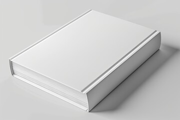 White book cover mockup on isolated white background created with generative AI