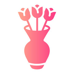 Wall Mural - flower pot Gradient icon