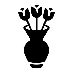 Wall Mural - flower pot Solid icon