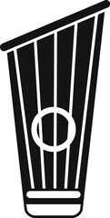 Sticker - Black and white icon of a gusli, a traditional slavic stringed musical instrument