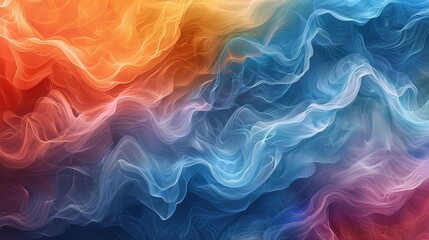 Wall Mural - Dynamic waves of vibrant abstract colors