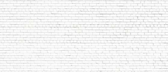 Wall Mural - white brick wall, masonry pattern of painted stone and concrete
