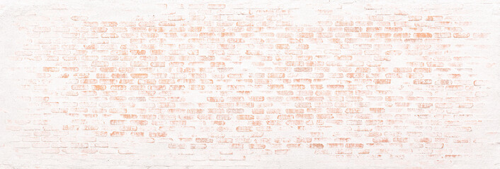 Wall Mural - white brick wall background. old masonry texture with rubbed paint