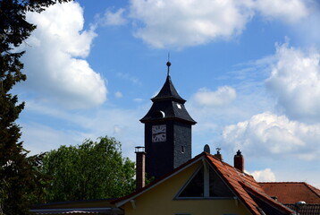 Wall Mural - Clock Tower of the Historical City Hall in the Town Blankenhain, Thuringia