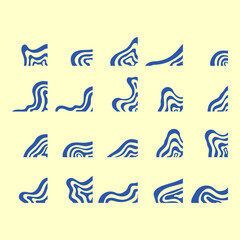 Wall Mural - Abstract Wavy Corner