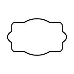 Wall Mural - vintage frame vector icon. tag illustration sign. label symbol.