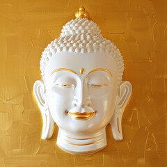 Wall Mural - beautiful statue of god buddha face