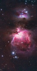 Wall Mural - Orion M42 nebula and Running man nebula stars animation.