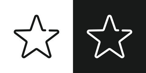 Wall Mural - Favorite star outline icon set vector