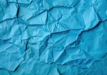 Poster - crumpled blue paper texture background