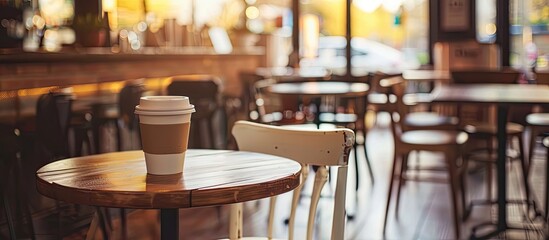 Aufkleber - Customer seat in coffee shop, stock photo. with copy space image. Place for adding text or design