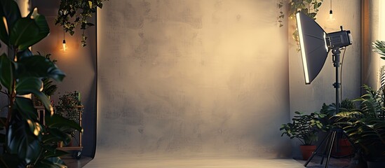 Aufkleber - Film photo studio home decorations background. with copy space image. Place for adding text or design