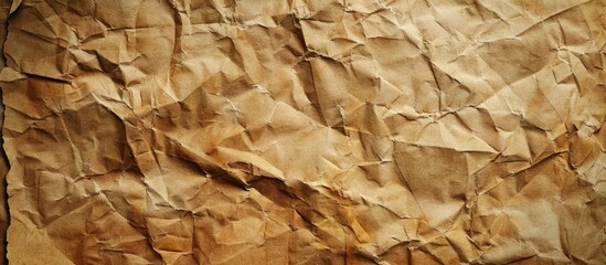 Aufkleber - Vintage textured brown kraft paper creates a retro backdrop with a creased grunge surface for an old-fashioned look, ideal for a copy space image.