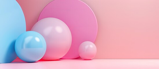 Aufkleber - Minimalistic concept with a pastel color background and copy space image included.