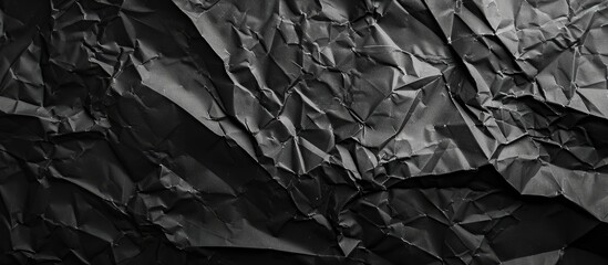 Aufkleber - Black crumpled paper with copy space image.