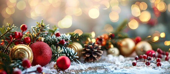 Aufkleber - Festive backdrop with copy space image for Christmas celebrations.