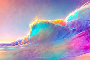 Poster - Abstract Colorful Wave