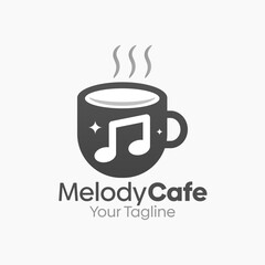Wall Mural - Melody Cafe Logo Vector Template Design. Good for Business, Start up, Agency, and Organization