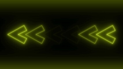 Wall Mural - glow light neon arrows line abstract looped digital