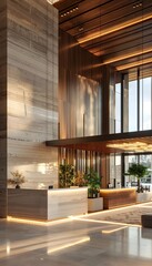 Poster - modern resort reception interior design