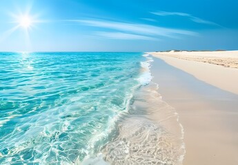 Wall Mural - Tropical Beach Paradise: Clear Water and White Sand