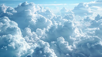 Wall Mural - cloudy sky with large clouds and space for text above