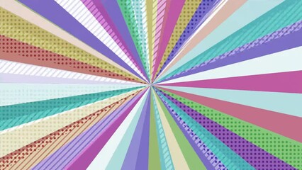 Wall Mural - pop sunburst speed line cute geometric background	
