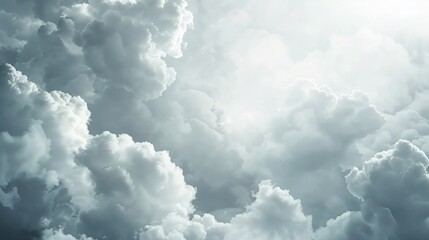 Wall Mural - Abstract vector background with pale grey gradients and white highlights that mimic the appearance of soft clouds, close-up view.