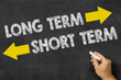 © Zerbor - Long term or Short term written on a blackboard