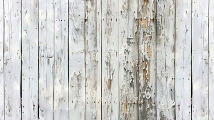 Antique White Wooden Wall Background