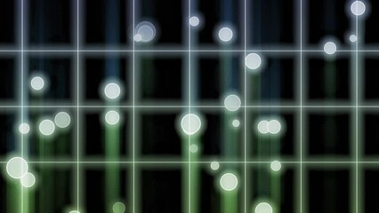 Canvas Print - glow light digital grid shapes digital background