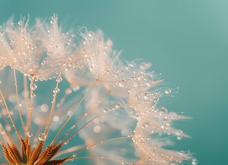 Sticker - Dewy Dandelion Seed Macro Photography