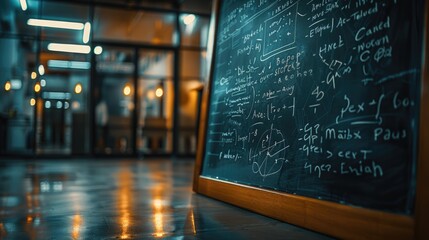 Modern Tech Startup Environment with Coding Blackboard and Collaborative Developers