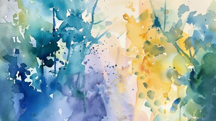 Wall Mural - From delicate washes to bold splashes, watercolor offered endless possibilities for exploration and discovery.