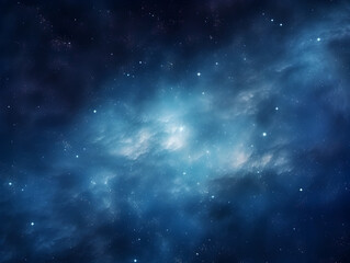 Abstract blue starfield with cosmic energy, deep space mystery and cosmetic stardust